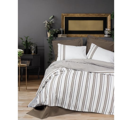 COTTON BOX NOBIL SWELL KAHVE ÇİFT KİŞİLİK NEVRESİM TAKIMI