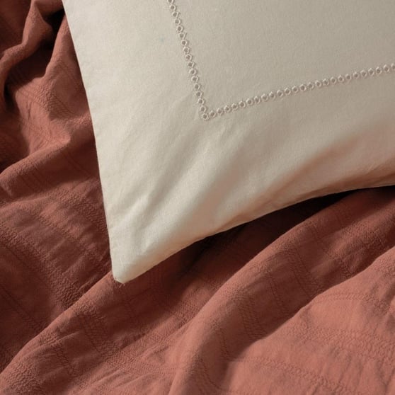 Cotton Box Natura Çift Kişilik Yatak Örtüsü/Pike Takımı Vilo Kiremit