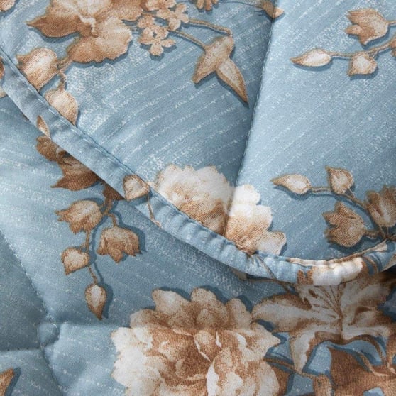 English Home Cozy Rose Mavi-kahve Uyku Seti 195x215  cm
