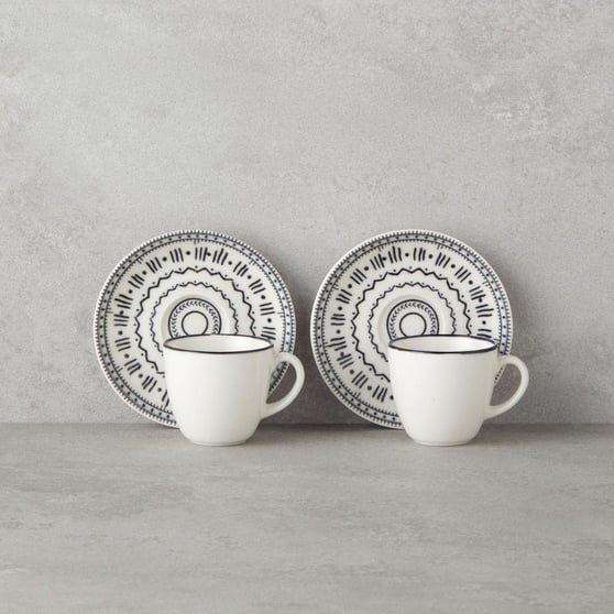 English Home Deco Kahve Fincan Takımı 90 ml Siyah