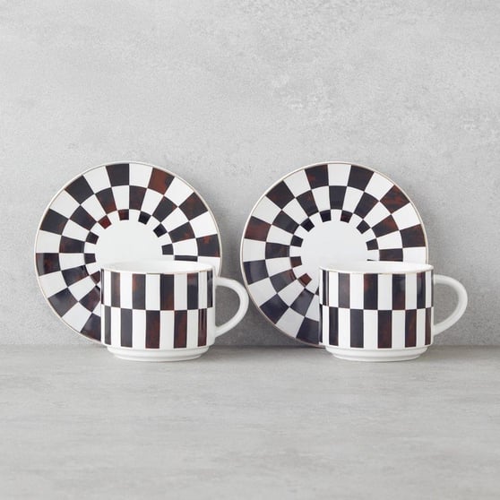 English Home Emberly Bone China Çay Fincanı Takımı 230 ml Kahverengi