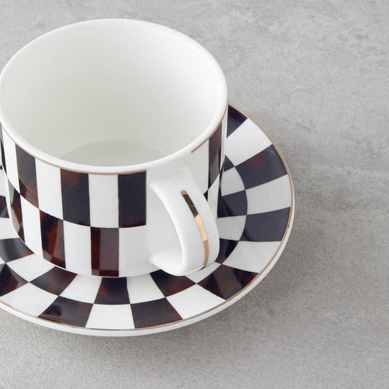 English Home Emberly Bone China Çay Fincanı Takımı 230 ml Kahverengi