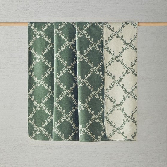 English Home Ivy trellis Battaniye 200x220 cm Yeşil