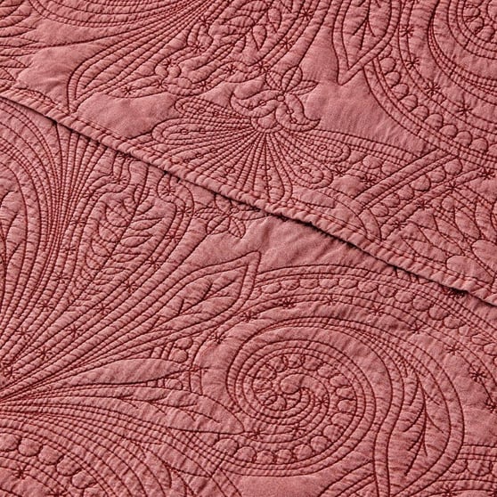 English Home Jardin Belle Bordo Yatak Örtüsü 240x220 cm Çift Kişilik