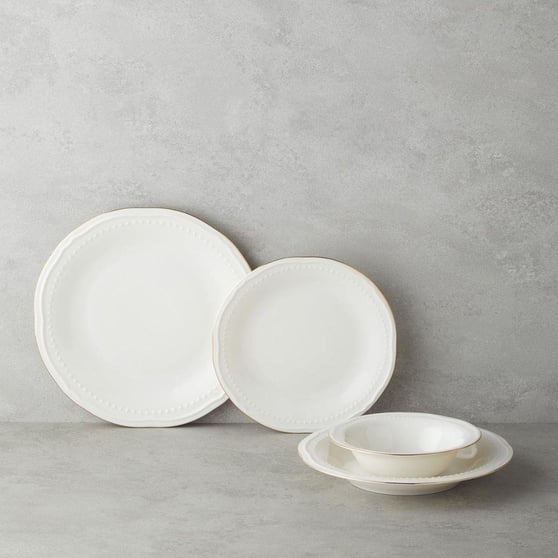 English Home Livia Porselen Y,Gold,24 Parça 6 Kişilik
