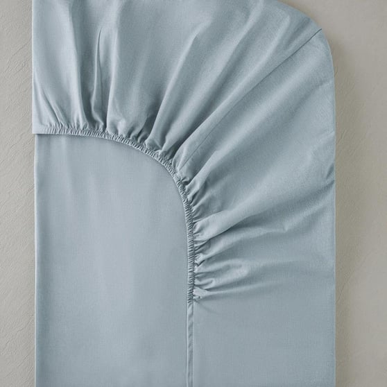 English Home Novella Lastikli Çarşaf 100x200 cm Açık Mavi Tek Kişilik