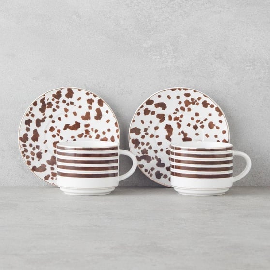 English Home Sedona Bone China Çay Fincanı Takımı 230 ml Kahverengi