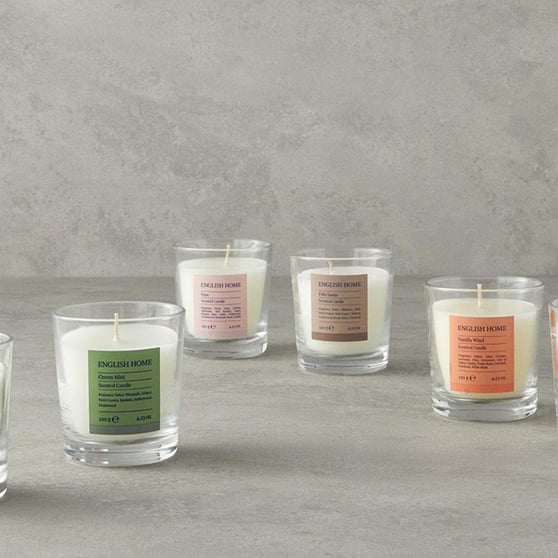 English Home Soft Kokulu Mum 120 gr Dekoratif Cam Mum