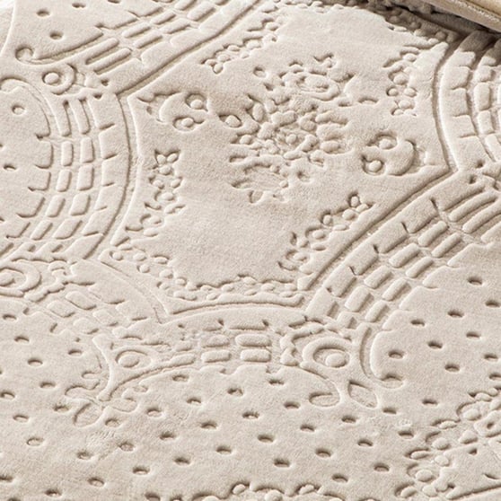 English Home Timeless Emboss Çift Kişilik Battaniye 200x220 cm Bej