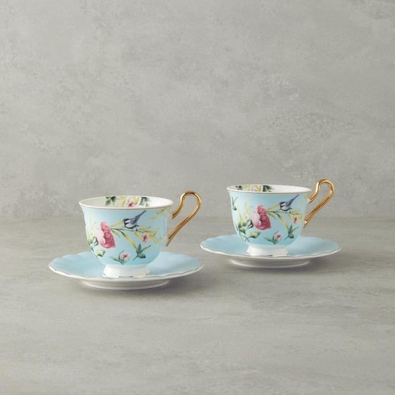 English Home Vanilla Bone China Çay Fincanı Takımı 220 ml Açık Mavi