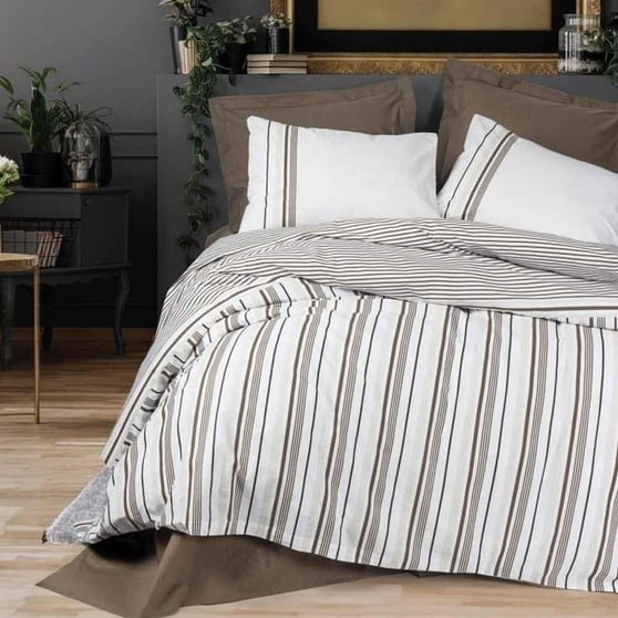 COTTON BOX NOBIL SWELL KAHVE ÇİFT KİŞİLİK NEVRESİM TAKIMI