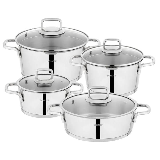 Schafer 1S6440-13002-INX02 New Stahl Çelik Tencere Seti-8 Parça-Inox