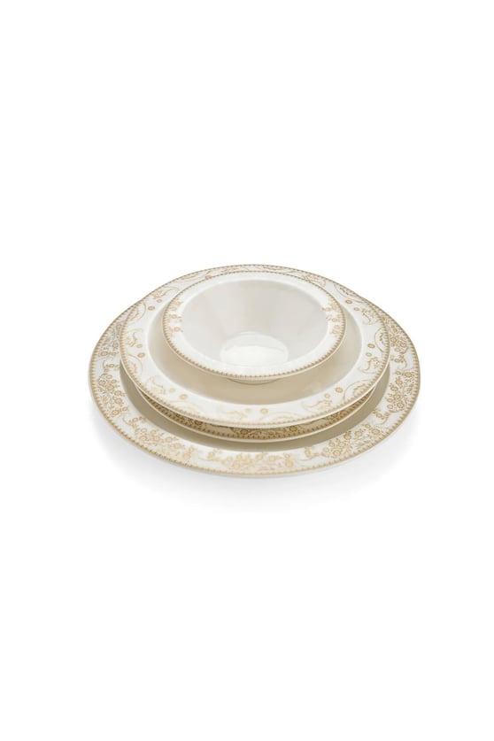 Schafer 1S9017-01001-GLD01 Tılsım Bloomfest Yemek Takımı 60 Parça-Gold
