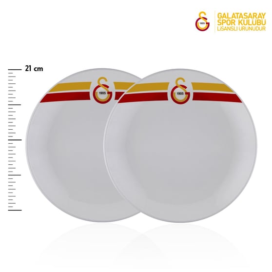 Neva N3471 Galatasaray Lisanslı Arma Logo 2li Pasta Tabağı