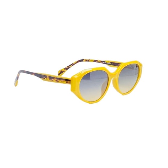 Gigioo Milano GG.208.C9 Unisex Güneş Gözlüğü – Sarı Çerçeve, Füme Degrade Cam