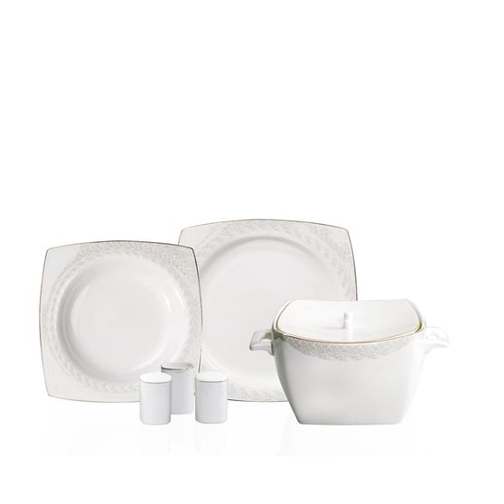 Korkmaz A8451 Bone Sel. 60 P Yemek Takımı (Kare)