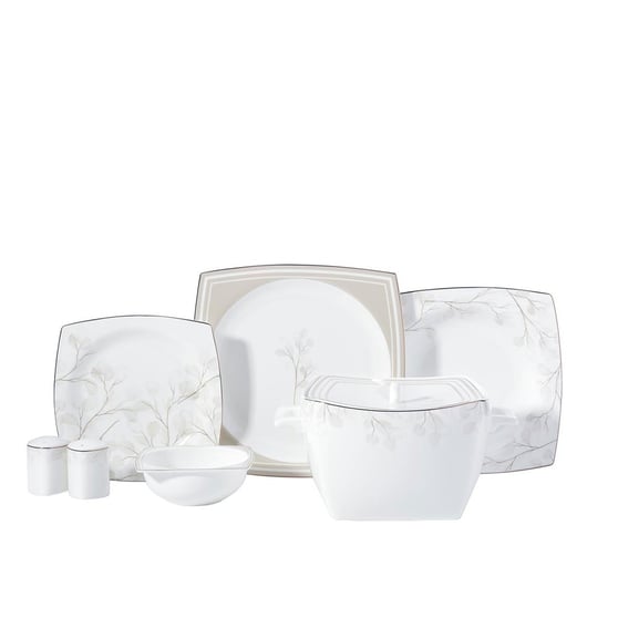 Korkmaz A8461 Bone Sel. 60 P Yemek Takımı (Kare)