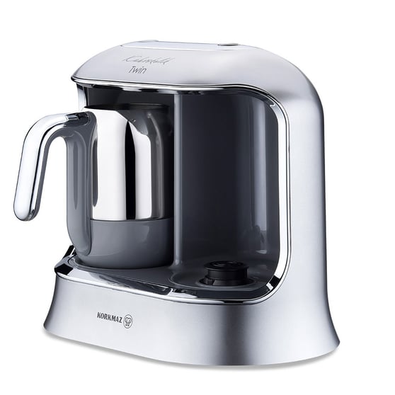Korkmaz A861-06 Kahvekolik Twin Kahve Makinesi Inox/Krom