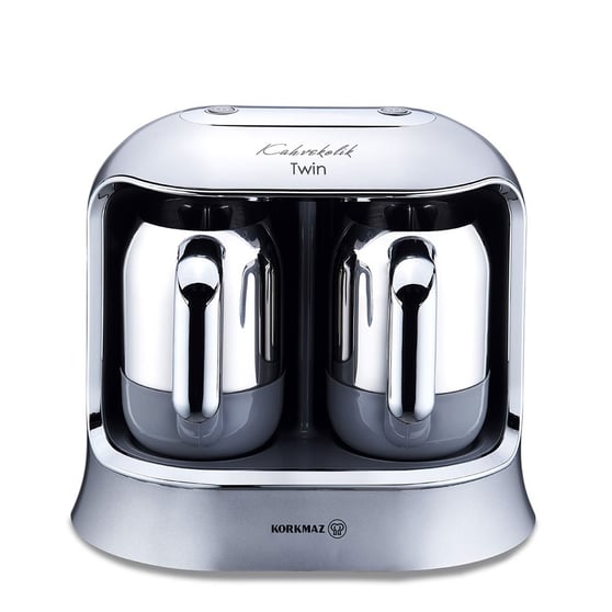 Korkmaz A861-06 Kahvekolik Twin Kahve Makinesi Inox/Krom