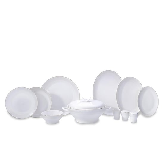 Korkmaz A8188 Lidya Coll. 60 Parça Oval Yuvarlak Yemek Takımı