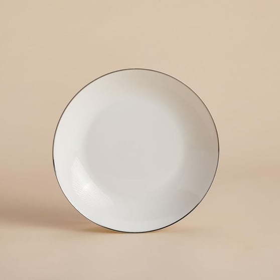Korkmaz A8186 Lidya Coll. 60 Parça Oval Yuvarlak Yemek Takımı Platin