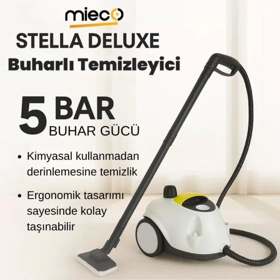 Mieco Stella Deluxe 2100W Çok Fonksiyonlu 5 Bar Buharlı Temizleyici