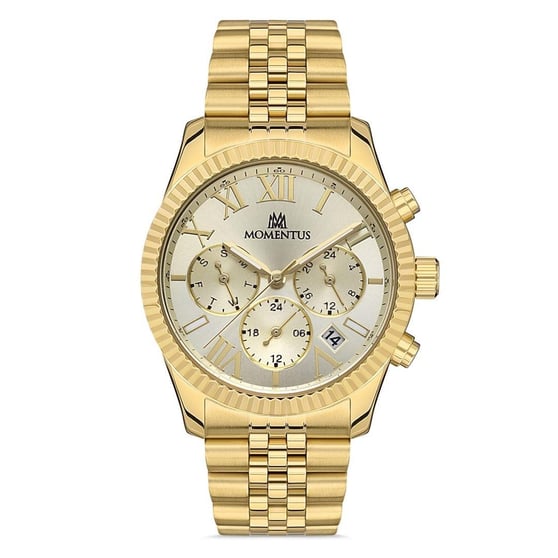 Momentus CW128G-08SG Altın Renk Çelik Kordon Kadın Kol Saati