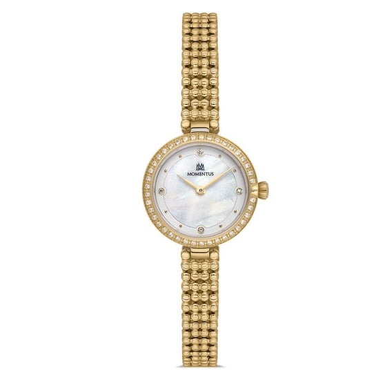 Momentus SS272G‑09SG Kadın Kol Saati Şık Gold Quartz Analog