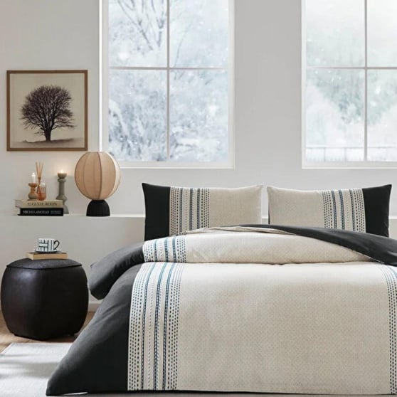 Özdilek Cool Line Bej Çift Kişilik Pamuklu Nevresim Takımı 195x215
