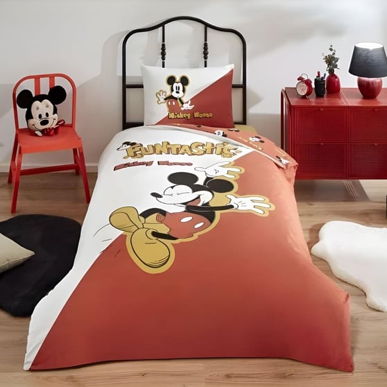 Tek Kişilik Nevresim Özdilek Özdilek Disney Mickey Fantastic Tek Kişilik Nevresim Takımı 160x220 cm Kırmızı