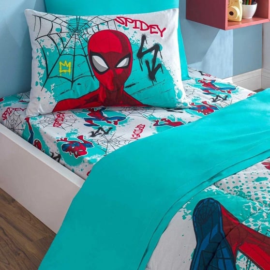 Özdilek Dsny Spidey Hero Tek Kişilik Pamuklu Uyku Seti - Yeşil