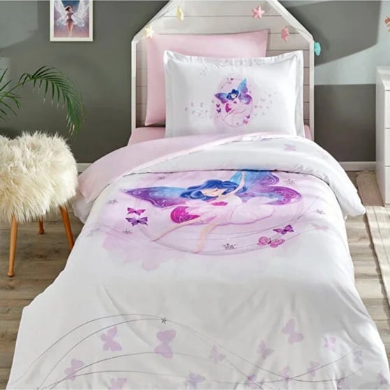 Tek Kişilik Nevresim Özdilek Özdilek Fairies Tek Kişilik %100 Pamuk Nevresim Takımı Lila