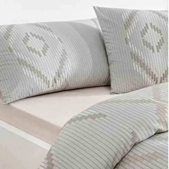 Özdilek Linea Etnica Çift Kişilik Pike Takımı 200x220 cm Pamuk Krem