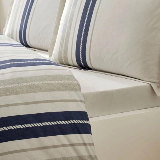 Özdilek Marine Line Ranforce Tek Kişilik Nevresim Takımı 160x220 cm Bej