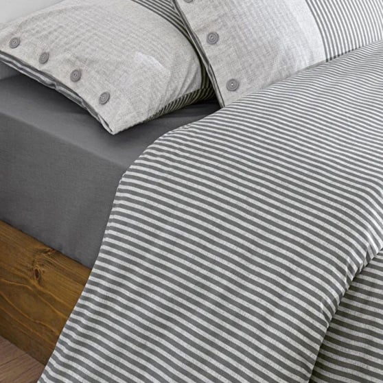Özdilek Natural Line %100 Pamuk Ranforce Çift Kişilik Nevresim Takımı 200x220 cm Gri