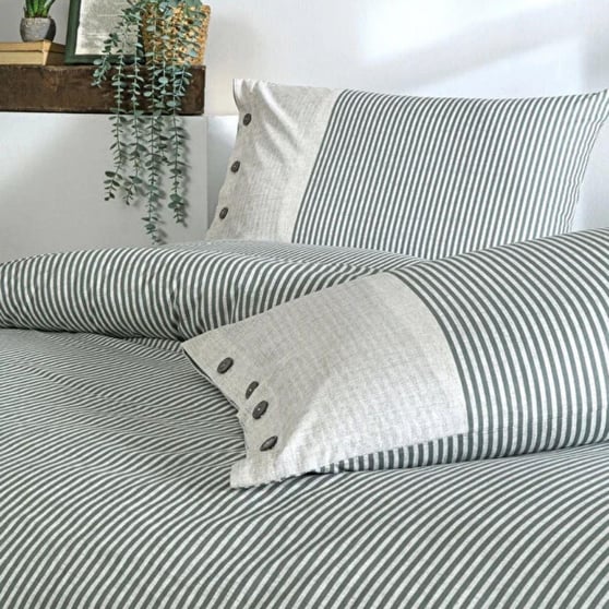 Özdilek Natural Line Ranforce Tek Kişilik Nevresim Takımı 160x220 cm Yeşil