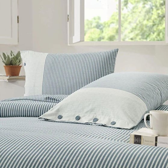 Özdilek Natural Line Tek Kişilik %100 Pamuk Nevresim Takımı 160x220 cm Mavi