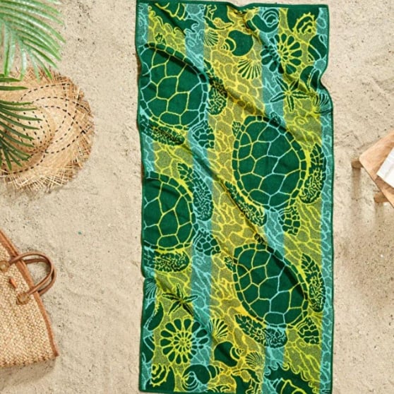 Özdilek Nice Swimming Turtle Lacivert Plaj Havlusu 70x150 cm