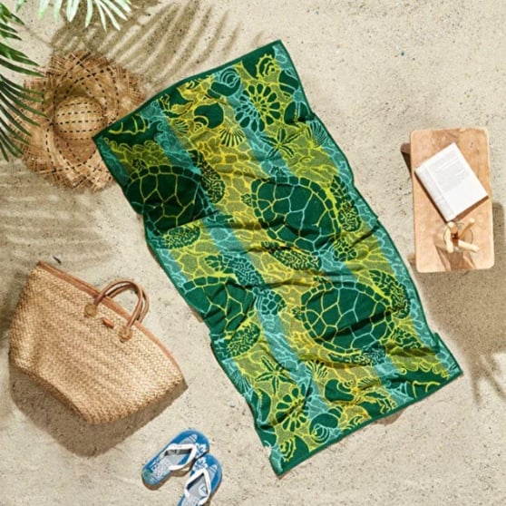 Özdilek Nice Swimming Turtle Lacivert Plaj Havlusu 70x150 cm