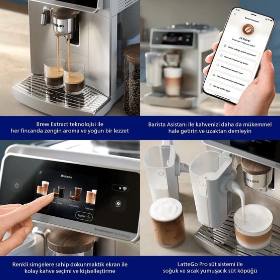 Philips 8000 Serisi LatteGo Pro EP8757/20 Tam Otomatik Espresso Makinesi