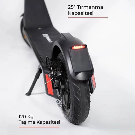 Pirantech X9 Elektrikli Scooter - Çıkartılabilir Bataryalı Max 850W Katlanabilir Scooter - Siyah
