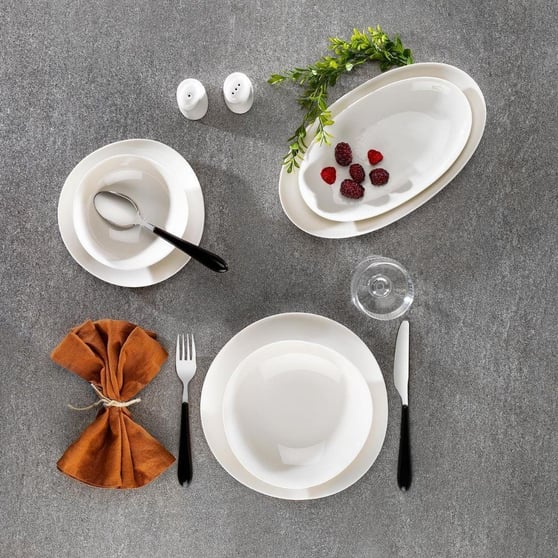 Schafer 1S1636-01001-BYZ01 Ella Yemek Takımı 56 Parça-Beyaz