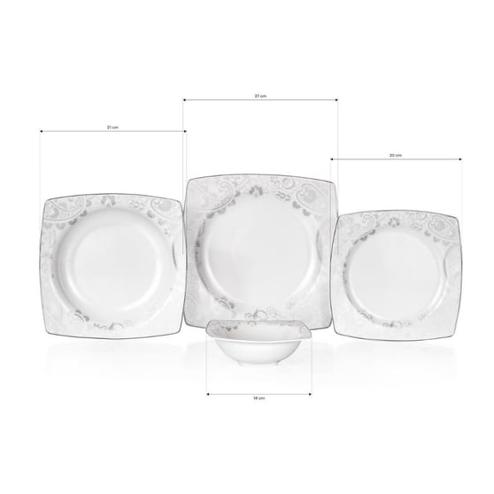 Schafer 1S2443-01001-PLT01 Gina Yemek Takımı 48 Parça-Platin01