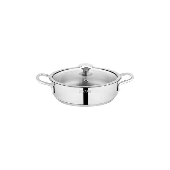 Schafer Steel Storm Inox Çelik Sahan Seti 6 Parça Kapaklı