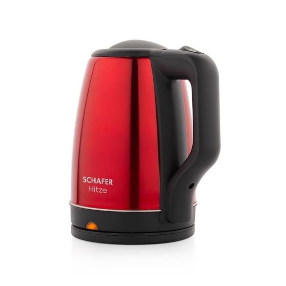 Schafer Hitze 2 Litre Paslanmaz Çelik Kettle 1500W Kırmızı Su Isıtıcı