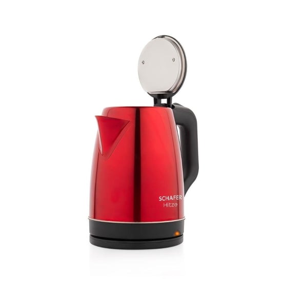 Schafer Hitze 2 Litre Paslanmaz Çelik Kettle 1500W Kırmızı Su Isıtıcı