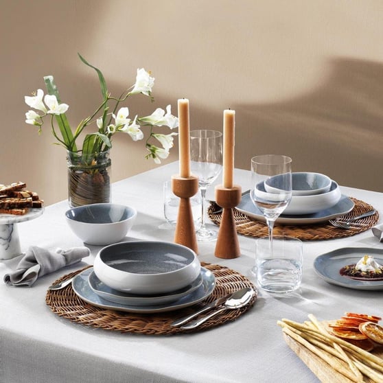 Schafer Aura Porselen Yemek Takımı 24 Parça Gri – 6 Kişilik