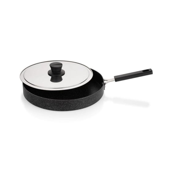 Schafer Fish Pan 32 Cm Kapaklı Granit Balık Tavası 2 Parça Siyah