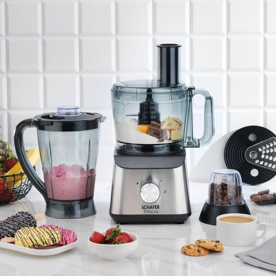 Schafer Trifecta 1500W Çok Amaçlı Mutfak Robotu 2L Blender ve Doğrayıcı Inox