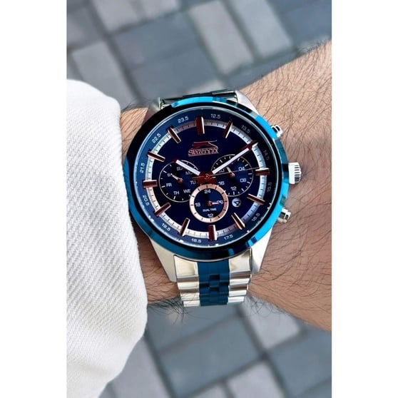 Slazenger SL.09.2204.2.02 Lacivert Çelik Erkek Kol Saati